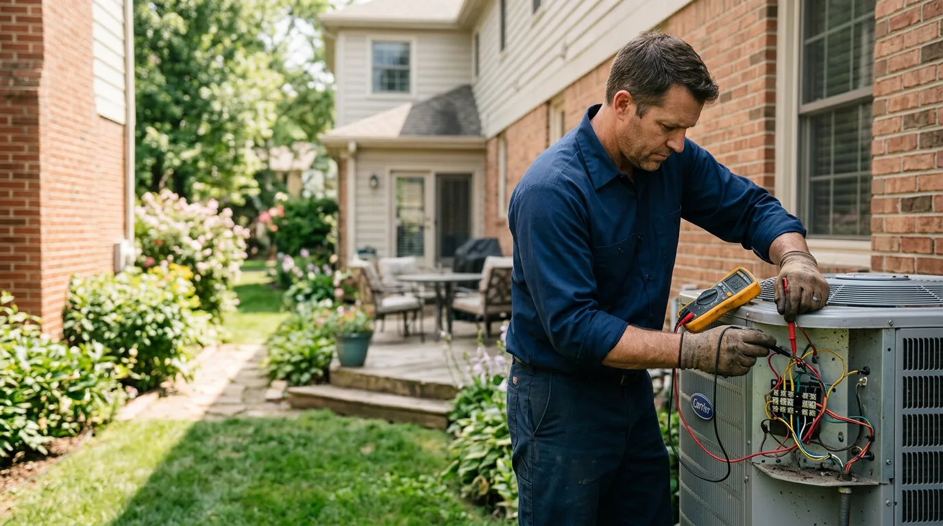 HVAC technician working near Towanda, PA